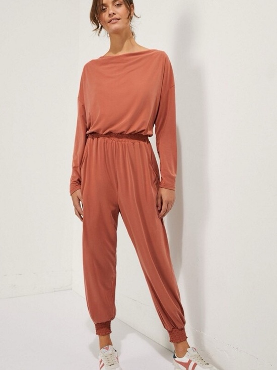 Anthropologie Pants - Anthropologie Saturday Sunday Dylan Cowl Neck Jumpsuit Loungewear Casual Rust